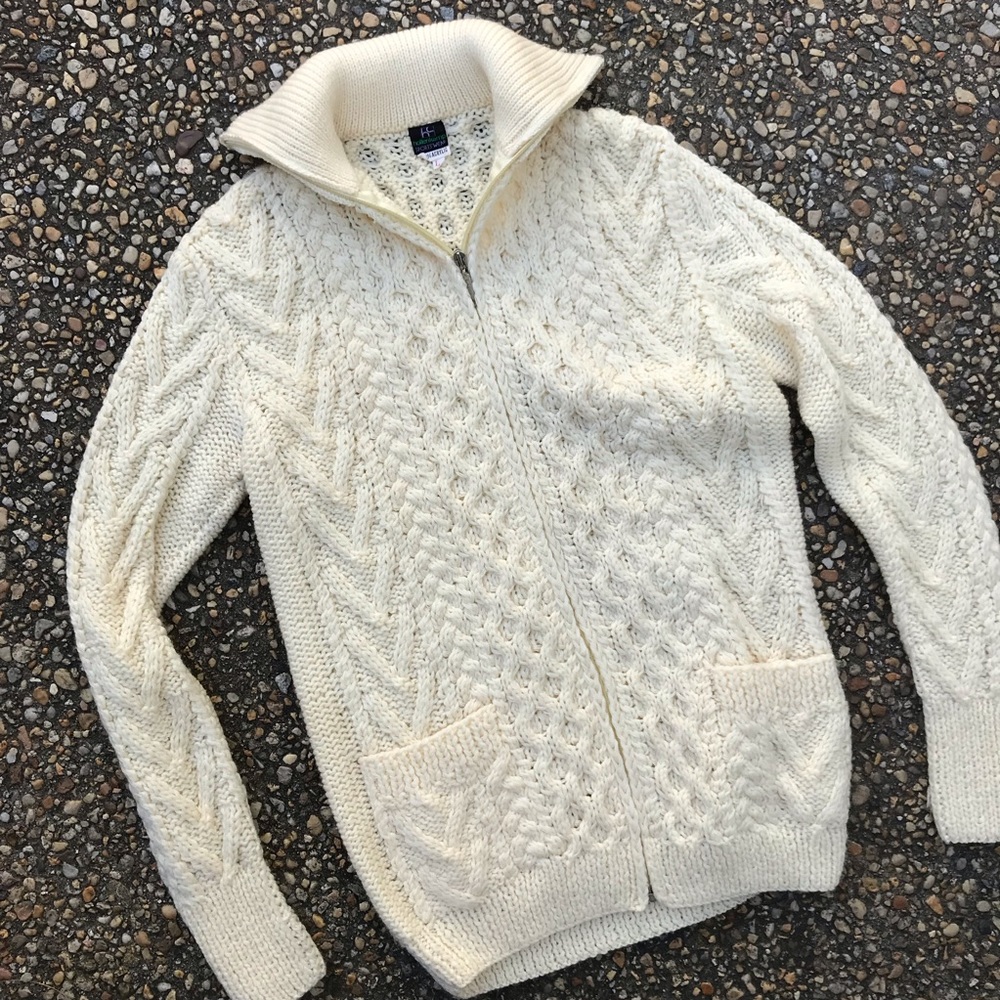 Vintage Acrylic Hipster Irish Fisherman Sweater L